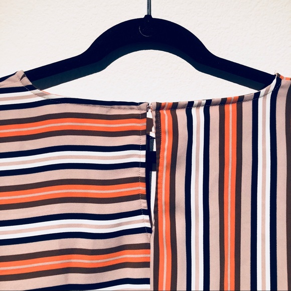 Horizontal/vertical Striped Couture Inspired Top - Picture 4 of 5